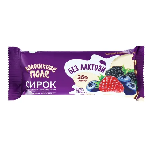 Сирок глазурований 26% безлактозний Лісова ягода Волошкове поле м/у 36г