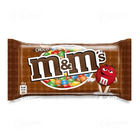 Драже M&M's з молочним шоколадом у різнокольоровій глазурі 45г