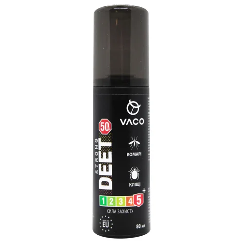 Спрей Vaco Strong Deet 50% від комарів, кліщів та мошок 80мл