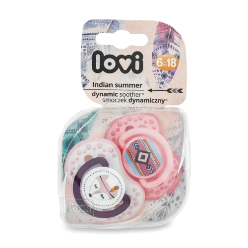 Соска для дівчаток Lovi Indian Summer динамічна силіконова 6-18 міс.