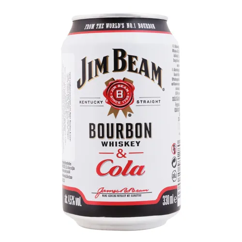 Напій слабоалкогольний Bourbon&Cola Jim Beam 0.33л 4.5%