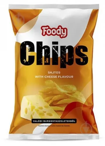 Чіпси картопляні FOODY зі смаком сиру 75гр