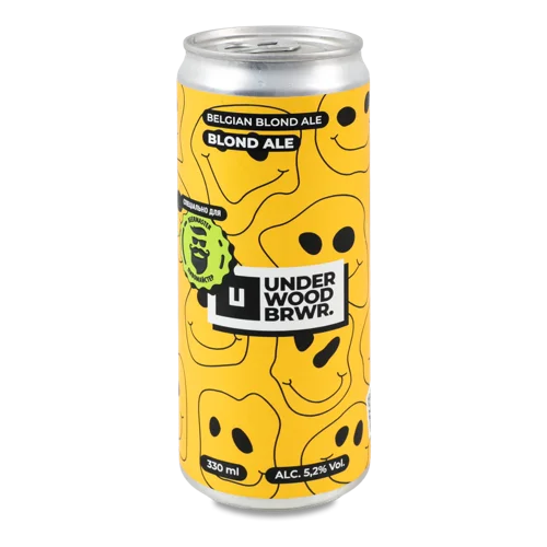 Пиво Світле Нефільтроване Неосвітлене Непастеризоване Блонд Ель 0.33л 5.2% з/б