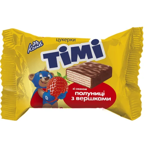 Цукерки Konti Timi зі смаком полуниці з вершками вагові