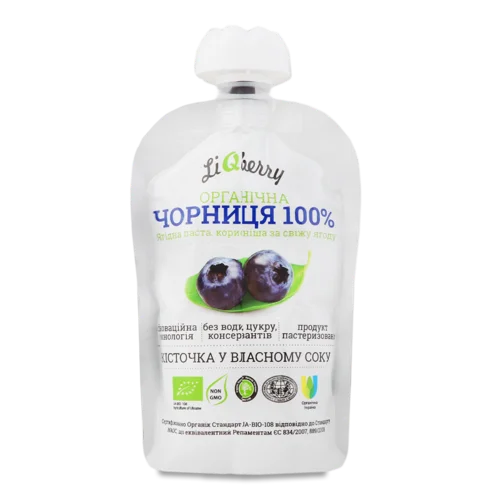 Паста Чорнична LiQberry Вищого Ґатунку, 100г
