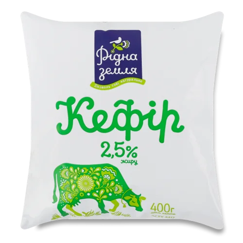 Кефір Натуральний 2.5% В/ґ, м/у 400г