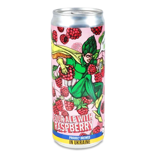 Сор Айл З Малиною, Світле Нефільтроване Непастеризоване, 0.33л, 4.4% з/б