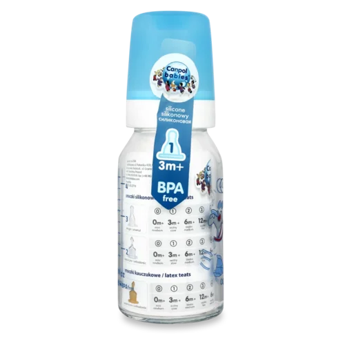 Пляшка Canpol babies скляна 120 мл з мал 42/202