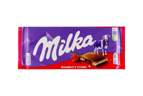 Шоколад молочний «Raspberry Creme» Milka 100г