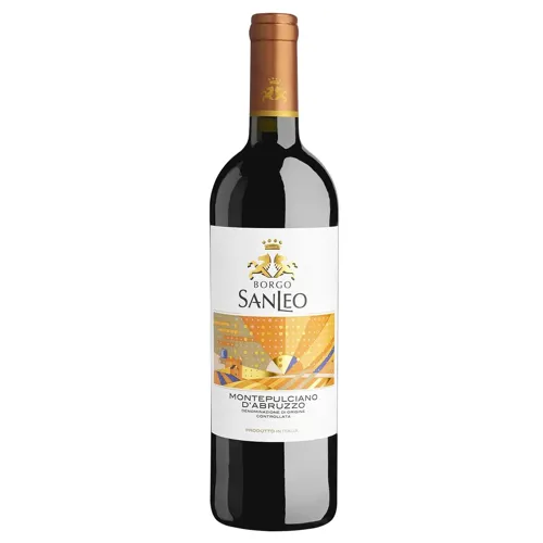 Вино Borgo San Leo Montepulciano d'Abruzzo чернове напівсухе 12% 0,75л