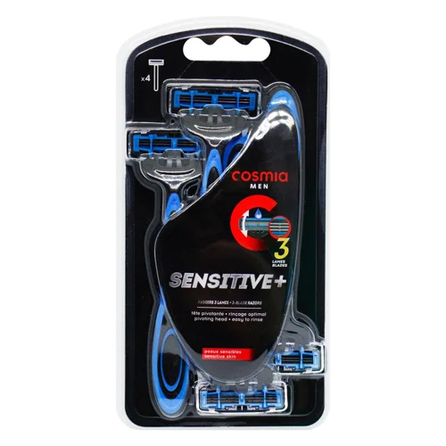 Станок для гоління Cosmia Men Sensitive+ 3 леза 4шт