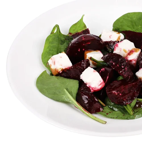Салат з буряком,фетою та шпинатом ваг