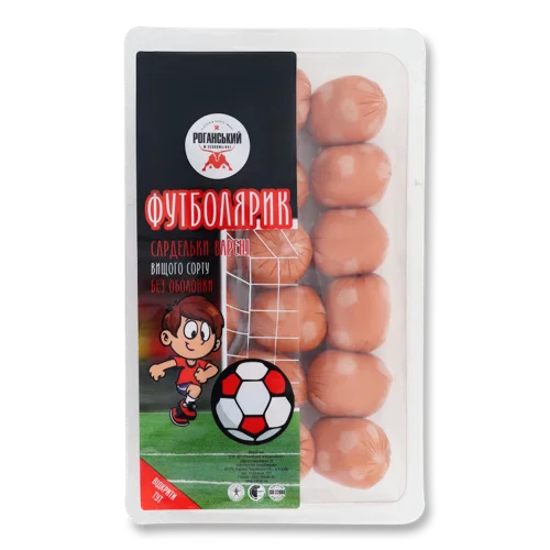 Сардельки Варені Футболярик Роганський М'ясокомбінат, кг