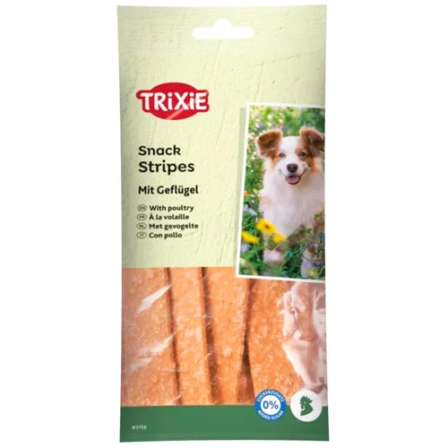 Ласощі для собак Trixie Stripes Light з домашньою птицею 100г