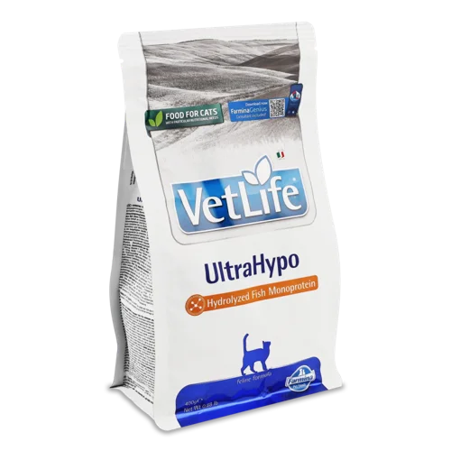 Корм сухий натуральний раціон для котів UltraHypo Vet Life Farmina, м/у 400 г