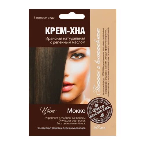 Крем-хна Фитокосметик Мокко з Репейним Маслом, в/ґ, 100 г