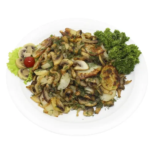 Картопля смажена з печерицями