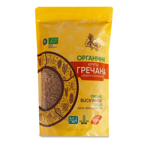 Гречана Крупа Швидкорозварювана Органічна Galeks-Agro, 500г