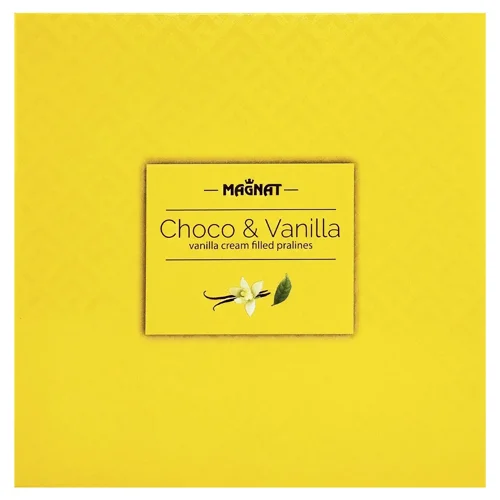 Цукерки Magnat праліне з молочним шоколадом та кремовою ванільною начинкою 160г