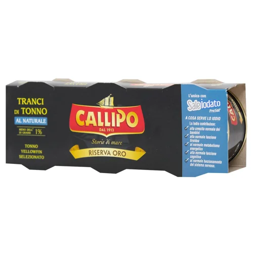 Тунець Callipo у власному соку 3шт 240г