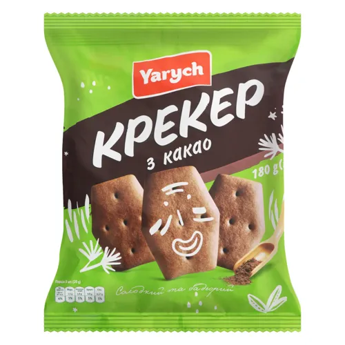 Крекер з какао Yarych м/у 180г