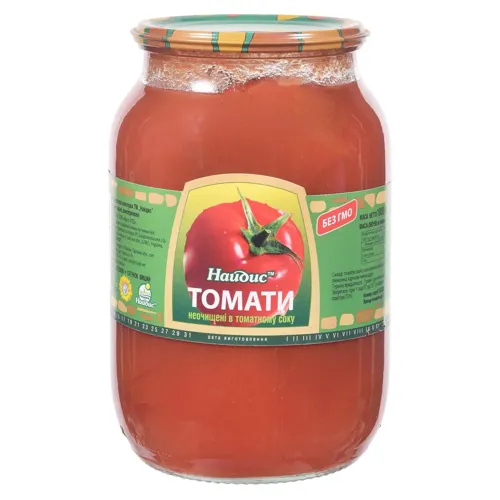Томати Найдіс неочищені в томатному соку 1л