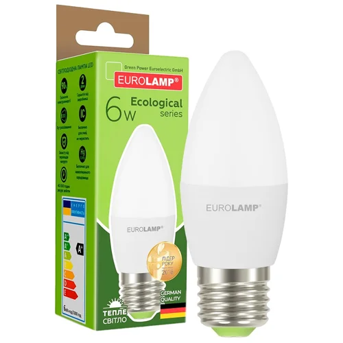 Лампа Eurolamp LED ЕКО серія "D" CL 6W E27 3000K