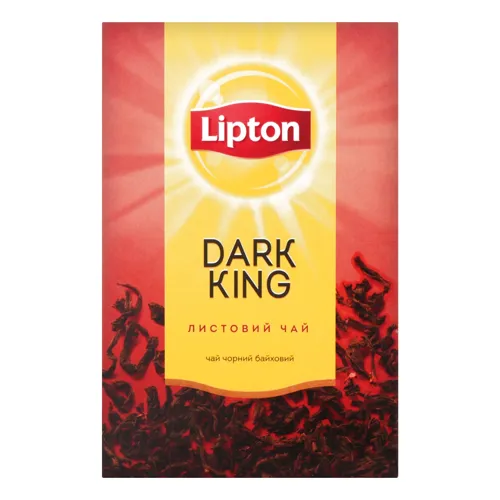 Чай чорний байховий листовий Dark King Lipton 80г