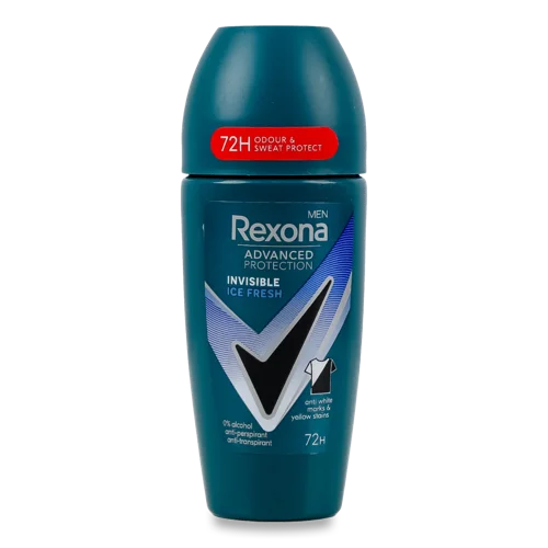 Антиперспірант Кульковий Invisible Ice Fresh 72H Advanced Protection Men Rexona, 50мл