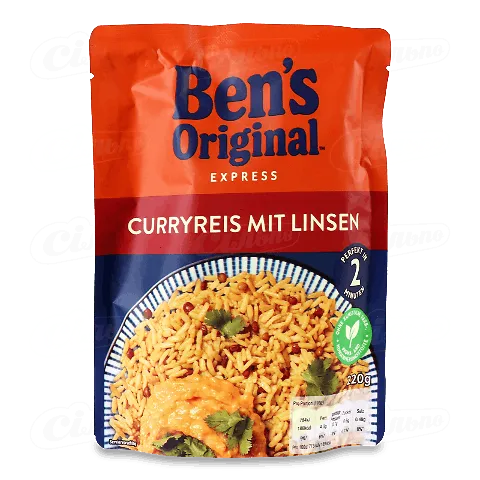Рис Uncle Ben's Express Curry Rice with Lentils, 220г