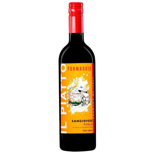 Вино Il Piatto Sangiovese Puglia червоне напівсолодке 9,5% 0,75л