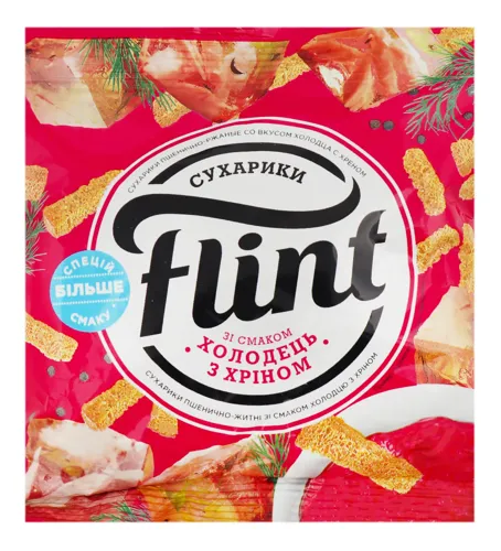 Сухарики пшенично-ржані Холодець з хріном Flint м/у 35г