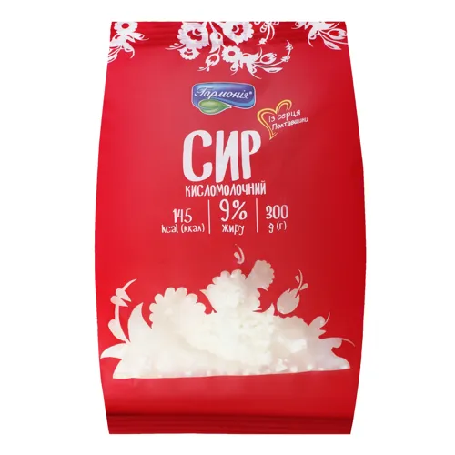 Сир кисломолочний 9% Гармонія м/у 300г