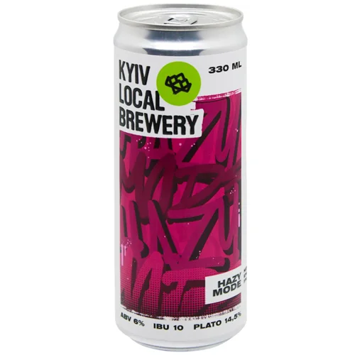 Пиво Kyiv Local Brewery Hazy Mode світле нефільтроване 6% 0,33л