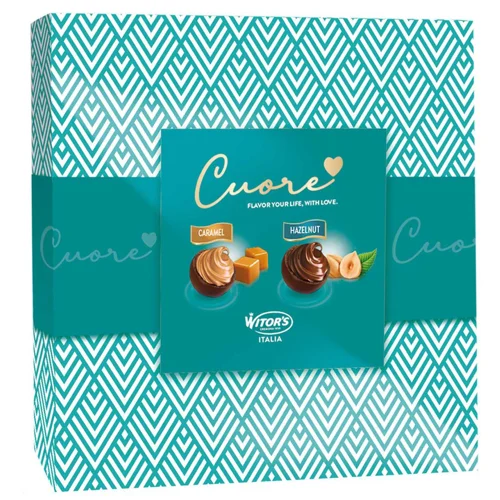 Цукерки Witors Cuore Green шоколадні асорті 320г
