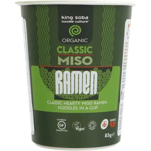 Суп швидкого приготування King Soba Рамен з рисовою локшиною та місо пастою, органічний, 85г