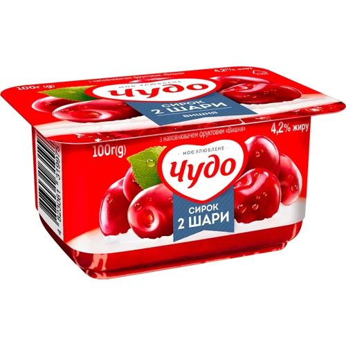 Десерт сирковий Чудо Вишня 4,2% 100г