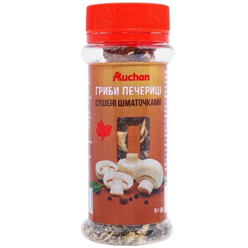 Печериці Ашан сушені шматочками 9г