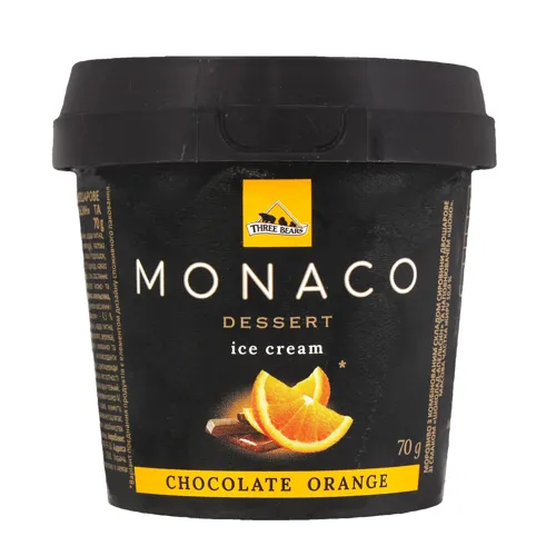 Морозиво 10% Шоколад-апельсин Dessert Monaco Three Bears ст 70г