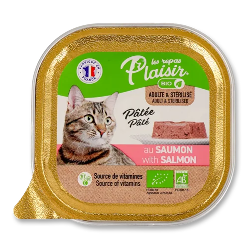 Корм Для Котів Les Repas Plaisir Bio З Лососем, в/ґ, 400 г
