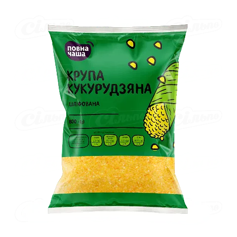 Крупа кукурудзяна «Повна Чаша» шліфована, 800г