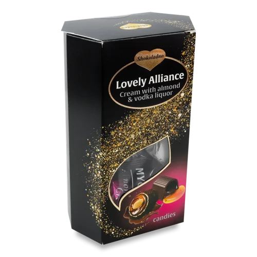 Цукерки Cream з мигдалем та Водкою Лікер, Прекрасний Альянс, Шоколадно, к/у, 125г