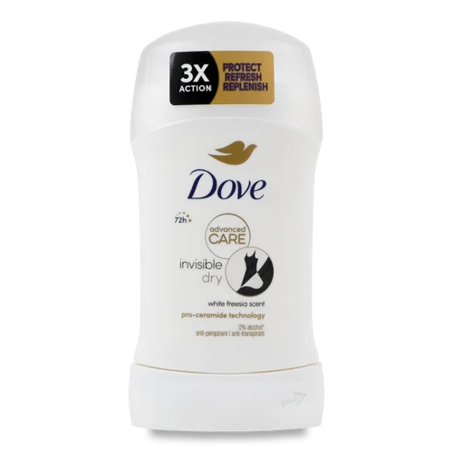Антиперспірант-олівець Dove White Freesia Смак Інвізібл Драй, В/с, 50мл