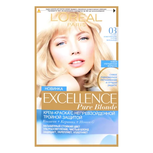 Фарба Для Волосся Excellence Blonde 03 Світлий Попелястий Блондин, 1г