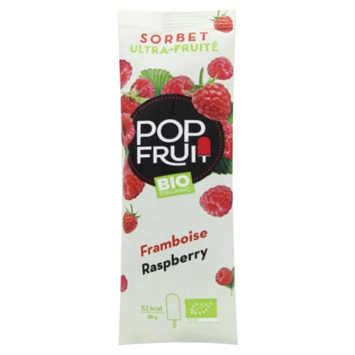 Сорбет Pop Fruit з малиною органічний 80г