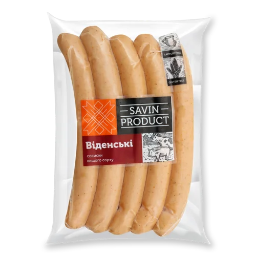 Сосиски Віденські Варені Савин Продукт, кг