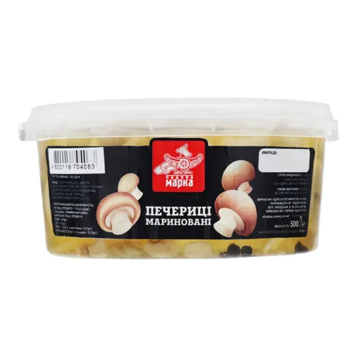 Печериці мариновані Чудова марка п/у 500г