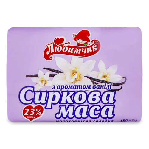 Маса Сиркова Ванільна 23% фол, Любимчик, 180г