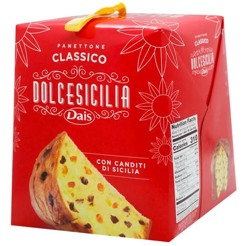 Панеттоне традиційний в коробці ТМ Dais Dolcesicilia 500 г