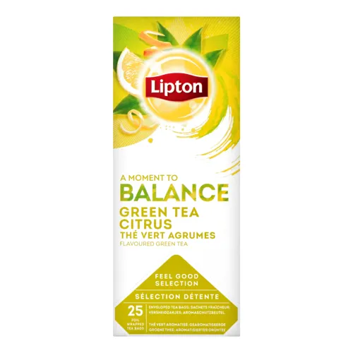 Чай зелений байховий з цедрою цитрусових в пакетиках Citrus Lipton